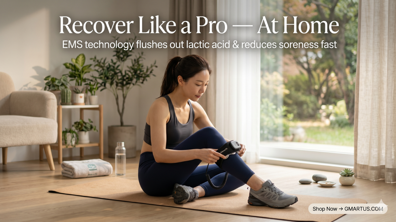 EMS technology for post-workout muscle recovery at home
